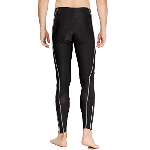 4Ucycling Herren Lange Fahrradhose 3D Sitzpolster Radhose Kompressionshose Radler Hose Fahrrad Tights Leggings - 4