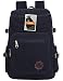 Produktbild Leaper Vintage Segeltuch Alltagsrucksack Schultasche Laptoptasche Reiserucksack(Schwarz)