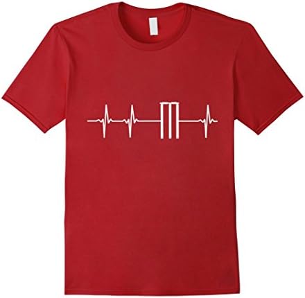 Men's Cricket In A Heartbeat T-Shirt 2XL Cranberry