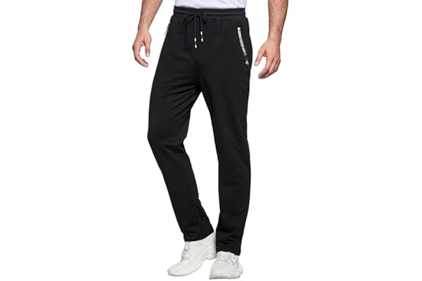 ZOXOZ Jogging Homme Pantalons de Survêtement Hommes Coton avec Poches Zippées