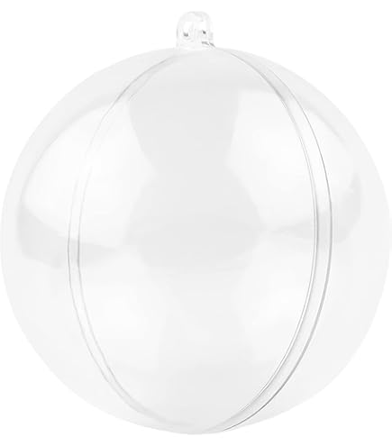 Rayher – 2 Palline Di Plastica Trasparenti Diametro 6 Cm, Per Decorazioni, Lavoretti Creativi, Biglietti, Bomboniere, Cristallo - 4