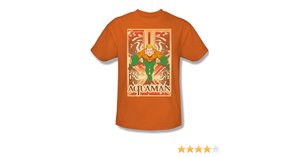 Dc Comics Mens Aquaman T Shirt In Orange Xxx Large Orange Amazon Co Uk Clothing