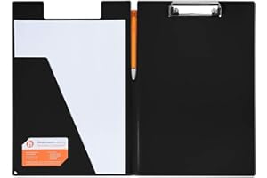 ‎HEIDEMANN GMBH & CO. KG PERFEKTION IN KUNSTSTOFF Heidemann Aufklappbare Klemmbrettmappe DIN A4 farbig (schwarz)