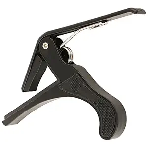 Juarez JRZ250 One Handed Trigger Guitar Metal Capo Quick Change For Ukulele, Electric And Acoustic Guitars, Black