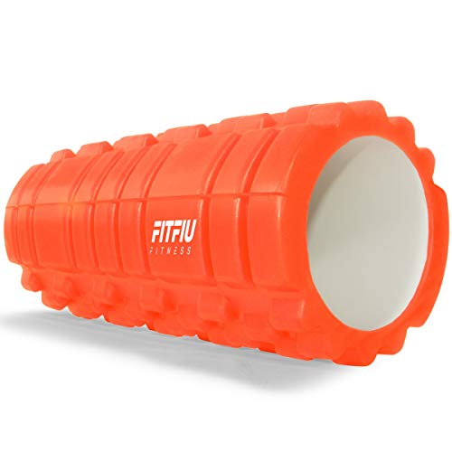 Fitfiu -Roller O Rodillo de Ejercicios, Unisex Adulto, Naranja, 40X20X20