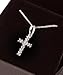Sterling Silver and Sparkling zirconium Cross necklace for baby. Ideal to celebrate a Birth, Baptism or Christening.