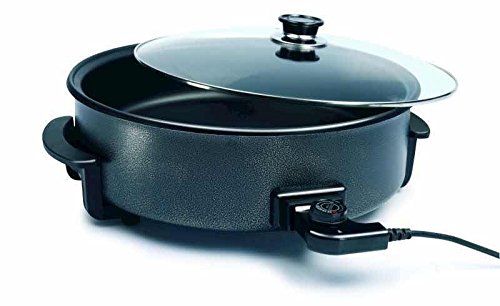 XXL Elektrische Multipfanne Ø 42cm/10cm Pizzapfanne Elektropfanne EXTRATIEF GRAU - 2