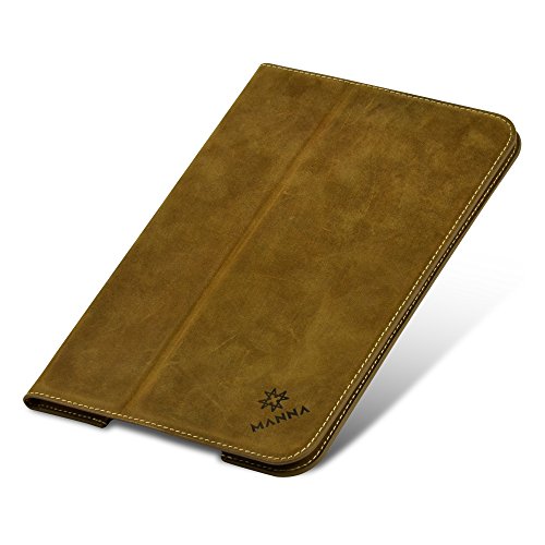 MANNA Ultraslim iPad Mini 3 Folio Hülle | Cover mit Autosleep – Funktion | Case aus Nubuk Leder , braun | Aufstellbare Tasche | Schutzhülle für iPad Mini Retina - 8