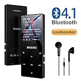 ♬ Bluetooth 4.1 Version: Der MP3 Player ist mit Bluetooth 4.1 Technologie ausgestattet und bietet eine hohe Klangqualität und eine schnellere Verbindung mit Ihren Bluetooth-Kopfhörern und -Lautsprechern, eine bessere Kompatibilität, eine längere Verbindungsentfernung und einen geringeren Stromverbrauch. (HINWEIS: Der MP3-Player ist ein Bluetooth Sender, kein Empfänger. So kann es nicht mit Handys und Auto koppeln)