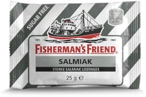 Fisherman's friend Salmiak sin azúcar negro 24x | Peso total 600 gr