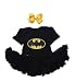 Yunchuan Baby Girls Super Hero Supergirl Batgirl Costume Tutu Dress (XL, Black)
