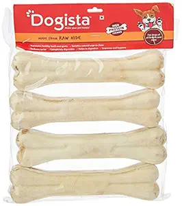 Dogista Rawhide Pressed Chew Bone 8'' (Pack of 8)