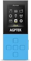 AGPtek A18 8GB Bluetooth MP3 Player&50 Hours Playback Lossless Sound Music Player (Supports up to 64GB), Blue