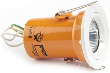 DaxLite Fire Rated 240V 50W GU10 Downlighter Easy Twistlock White Bezel Down Light - IP20 Rated