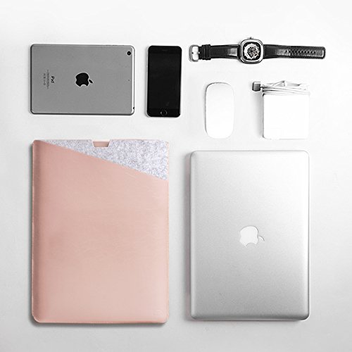 WALNEW 13 MacBook Pro 13 Zoll, Veröffentlicht in 2016, Schutzhülle, Hülle, Case, Cover, mit Zwei-Taschen-Design mit Geschütztem Inneren und Externem Mousepad,,Rosa - 7