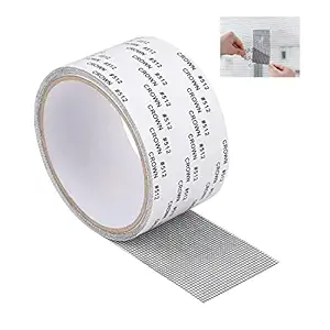 BAOTUJIA Windows Screen Repair Tape: Window Mosquito net Strong Bond and Waterproof Seal for Repairing Eyelet Tears(Grey,5cm*200cm)