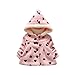 Produktbild Longra Baby Mädchen Mantel Jacke Trenchcoat Kinderjacken mit Herz Winterjacke Outwear Baby Wintermantel Hoodie Kapuzenmantel Baumwollmantel Parka (70CM 12, Pink)