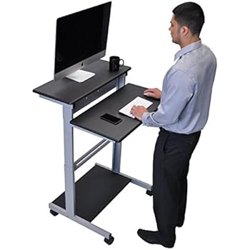 Mobile Standing Desk Computer Workstation: Amazon.co.uk: Kitchen & Home