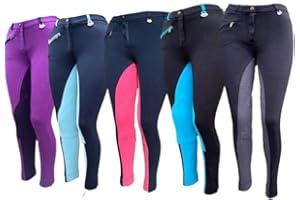 Canter Pantalon d'équitation bicolores pour enfants/enfants de 50,8 cm à 76,2 cm de tour de taille