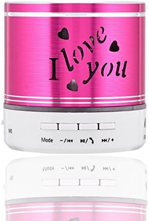 Jieyida Small Portable Rechargeable Bluetooth Speaker with 8G TF Card for Apple iPhone iPad Samsung S7 Edge Plus S7 S6 Edge S5 Note 5 4 3 2 HTC Nokia LG (HotPink)