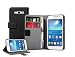 Produktbild Membrane - Schwarz Brieftasche Klapptasche Hülle Samsung Galaxy Grand Neo (GT-i9060, GT-i9060DS, GT-i9060L) - Wallet Case Cover Schutzhülle + 2 Displayschutzfolie