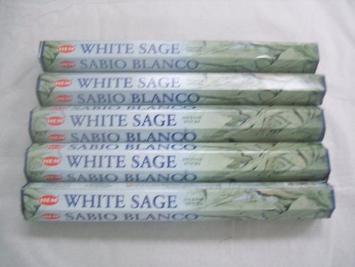Weißer Salbei 100 Räucherstäbchen (5 x 20 Stick Packungen)