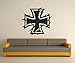 Produktbild Wandtattoo XXL Eisernes Kreuz Wand Tür Aufkleber Tuning Sticker Bundeswehr Look Kette Iron Cross Oldschool Car 2P083, Hohe:100cm;Farbe XXL:Dunkelgrau Matt