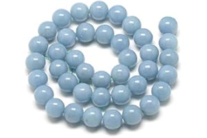 Jaipur Gems Mart AAA Naturel 1 Strand Angelite Perles de Pierres précieuses pour la Prise de Bijoux | 8 mm Angelite Perles Rondes |
