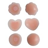 ✦ Reutilizable auto-adhesivo de silicona pezones de la cubierta del pezón pegatinas Bra pastas Pad