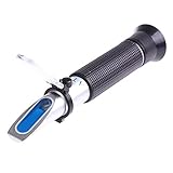 temperatura para piscina climatizada 4*20cm / 2.1*0.9*0.9" (D*H) LemonBest 0% -10% Temperatura Automática Salinidad Compensación refractómetro de agua salada acuario