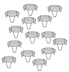 Ezzu Crafts || Set of 14 || Indoor Outdoor Planter Stand for Balcony Living Room Garden Home d