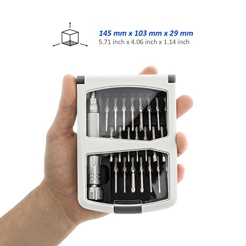 deleyCON Schraubendreher Set 23-teilig Magnetische Schraubendreher Bits Werkzeugset für Handy Smartphone Tablet Laptop Uhren Brillen Präzisions Werkzeug - 5