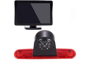 BERLINGAN 〔Kit telecamera per retromarcia〕4.3‘’ Monitor LCD + Obiettivo da 12 mm CMOS Telecamera posteriore per auto HD 3° freno per Fiat Doblo 263 van (2010-Presente) / Opel Combo (2011-2018)