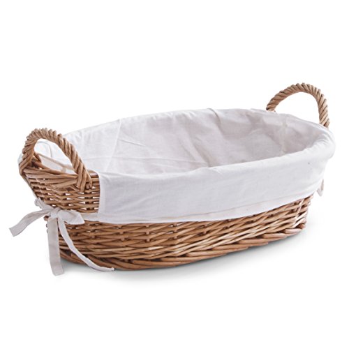 Zeller 17996 Brotkorb, oval, Weide 35 x 21 x 15 cm