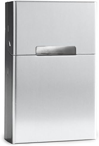 Cigarette Case Lightweight Aluminium Silver Cigarette Box Cigar Aloy Protective Cover (Silver)