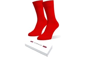 ONESCK Super Soft Cotton Dress Socks Vibrant Plain Colours for Men, Women