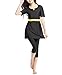 Produktbild Swallowuk Damen Muslim Abaya Dubai Muslimische Islamische Burkini Badeanzug Bademode Badebekleidung Schwimmanzug Swimsuit Kurzarm Arabische Indien Türkische Kleidung (XL, Schwarz)