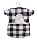 Klammerbeutel Baumwolle, ca. 38x43 cm, mit Bügel, Karo...