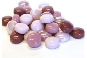 HOBBY ISLAND MOSAICS Glass Mosaic Tile Drops Pink Optic Drops
