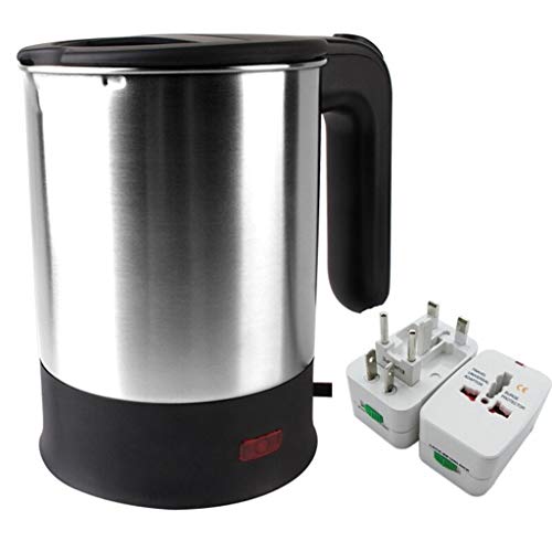 Bouilloire lectrique Bouilloire lectrique Portable Mini Bouilloire Petite Bouilloire lectrique 110V220V Bouilloire lectrique Universelle + Bouchon De Conversion 1