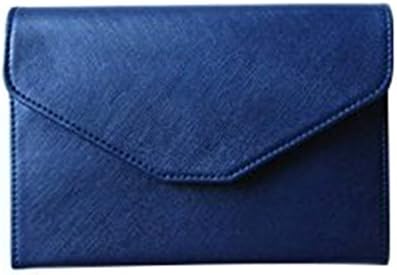 XW COSTUME Mulit-purpose PU Leather Passport Holder Wallet Trifold Travel Document Organizer Envelope Cash Cards Keys Case Clutch Pocket (BLUE)