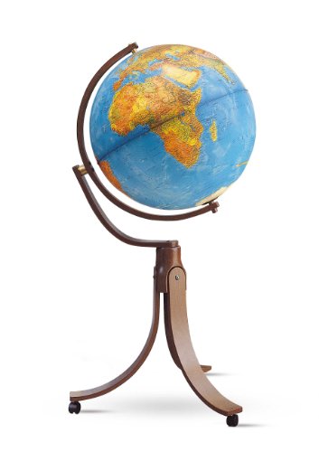 Nova Rico Emily Freestanding Illuminated Hardwood Globe - 50 cm