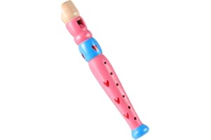 TOYVIAN Small Wooden Recorders For Toddlers Colorful Flute for Kids Learning Rhythm Musical Instrument Sealive Baby Early Education Music&Sound Toys for Preschool Child (Random Color)