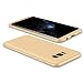 Produktbild JMGoodstore Kompatibel Galaxy S8 Plus Samsung Hülle,+Panzerglas Displayschutzfolie,3 in 1 Ultra Dünn 360 Full Body Anti-Kratzer Hart PC Skin Glatte Rückseite Bumper Gold