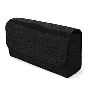 House of Quirk Car Trunk Organizers Large Anti Slip Car Trunk Compartment Boot Storage Organizer Utility Tool Bag (Dark Grey)