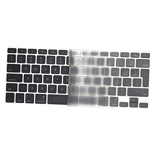 MiNGFi 0.1mm Deutsche Tastatur TPU Schutz Abdeckung für MacBook Pro 13, 15, 17 Air 13 Zoll EU Keyboard Layout Cover - Ultra-Schlank Transparent
