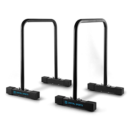 CAPITAL SPORTS Alongs Parallettes Core Trainer Fitness (Equalizer, Stahlrohrgestell, Griffpolster, Tragfähigkeit 180 kg, platzssparend) - 6