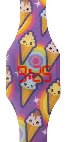 KIDDUS Digital LED Uhr für Mädchen, Jungen. Soft Silikon Armbanduhr für Kinder und Erwachsene. Langlebige Japanische Batterie.