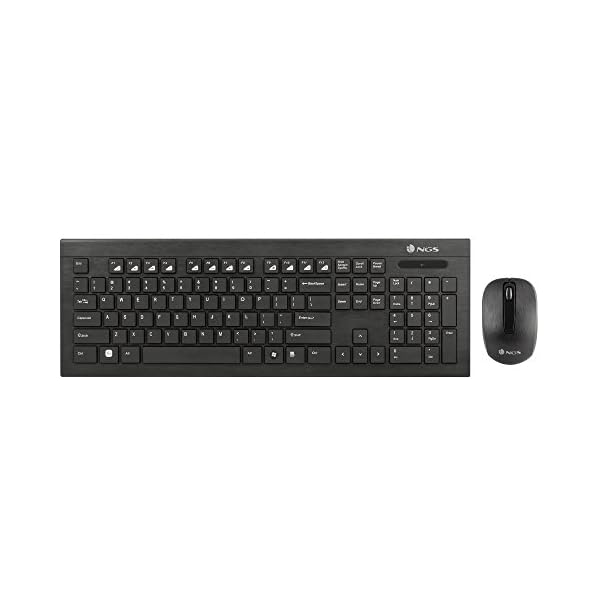 NGS DRAGONFLY KIT Teclado y Ratón Inalámbricos USB 2.4GHz. Teclado Multimedia y Ratón Óptico 1200dpi (QWERTY Español)