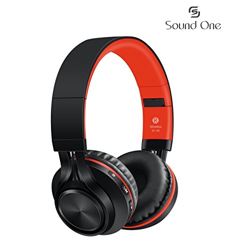 Sound One BT-06 Bluetooth Headphones Build in Microphone with SD Card Function /FM Radio and Extra Audio Cable, Wireless Headphones (Red) RS.1690 (58.00% Off) - Amazon